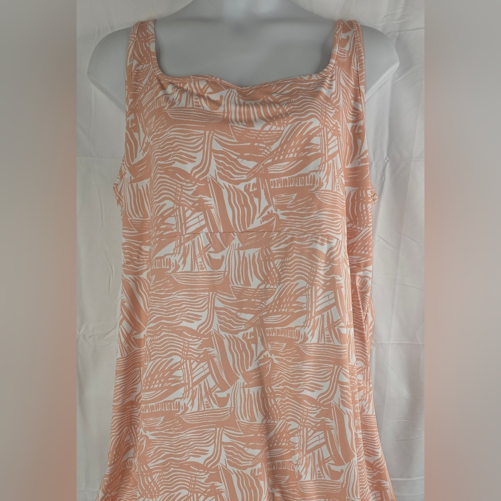 Columbia Sportswear Women's PFG Fishing Dress Size 3X Peach White AE-0972 - Picture 2 of 10